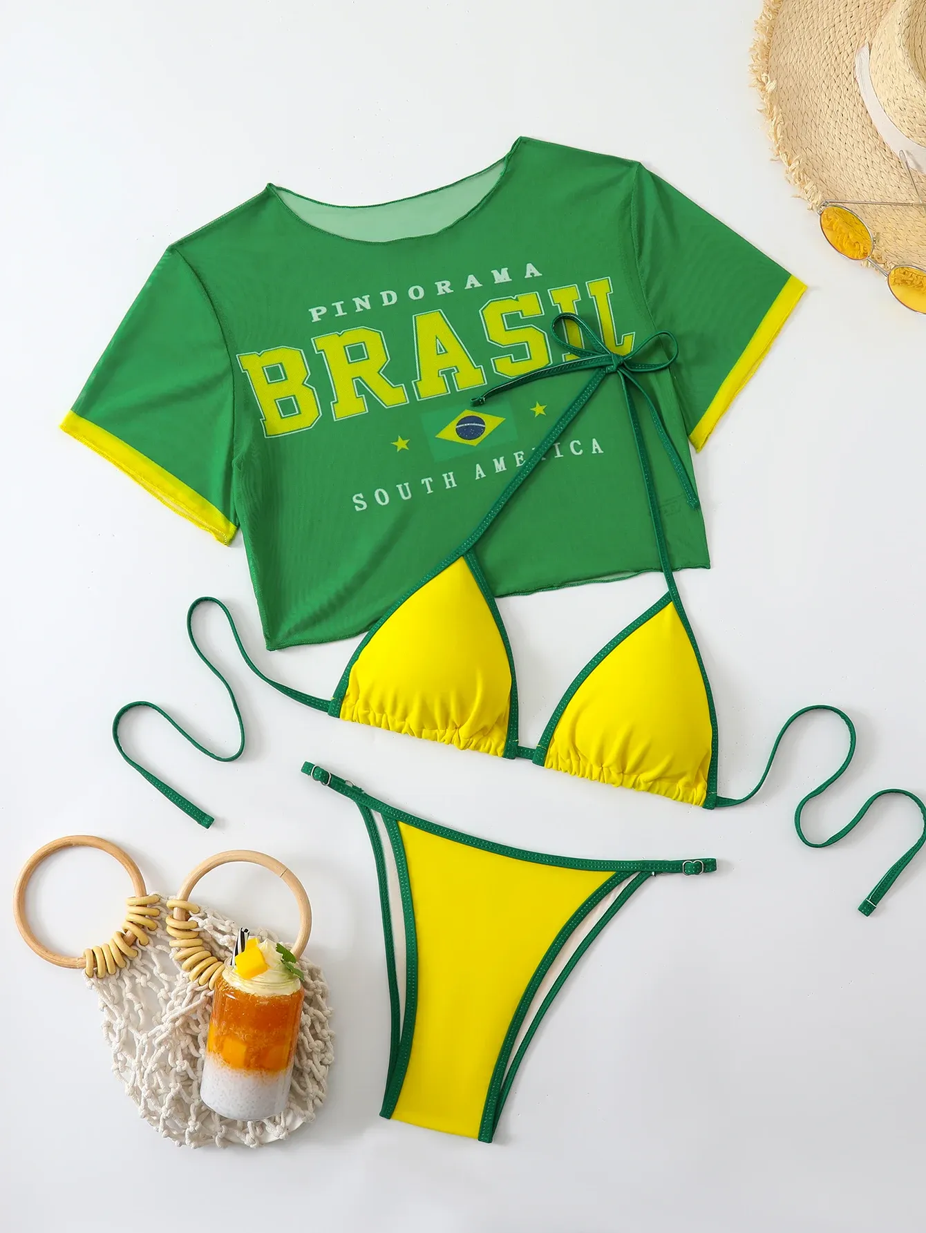 3 Pieces Brazilian Thong Bikinis 2026