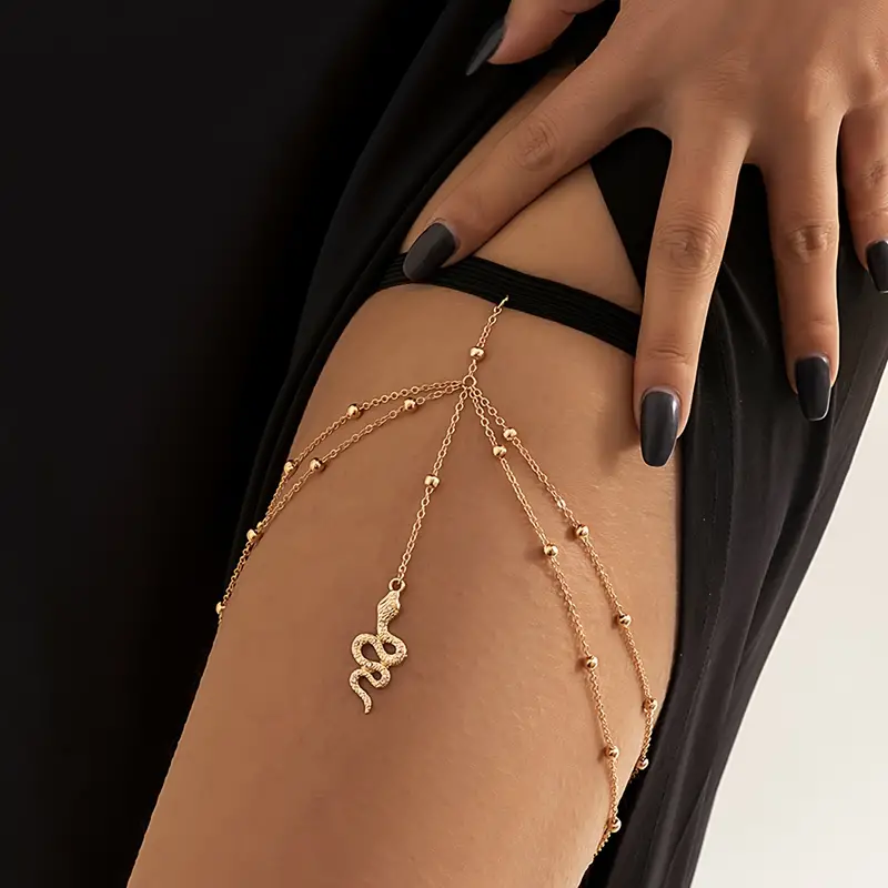 1 Pc Multi Layer Tassel With Snake Pendant Leg Chain
