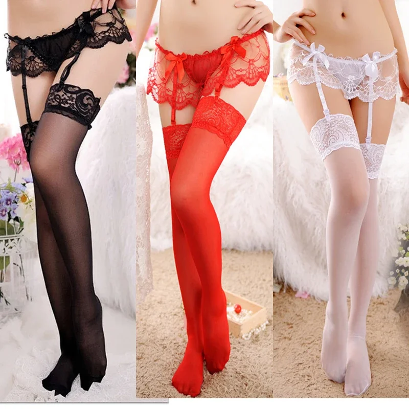 Thigh High Stockings and Garter Belt