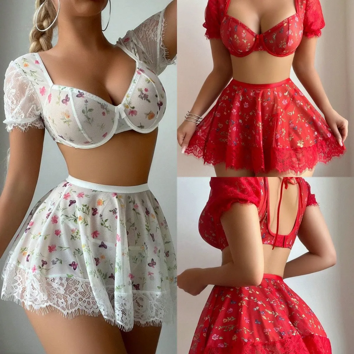 Floral Lace Lingerie