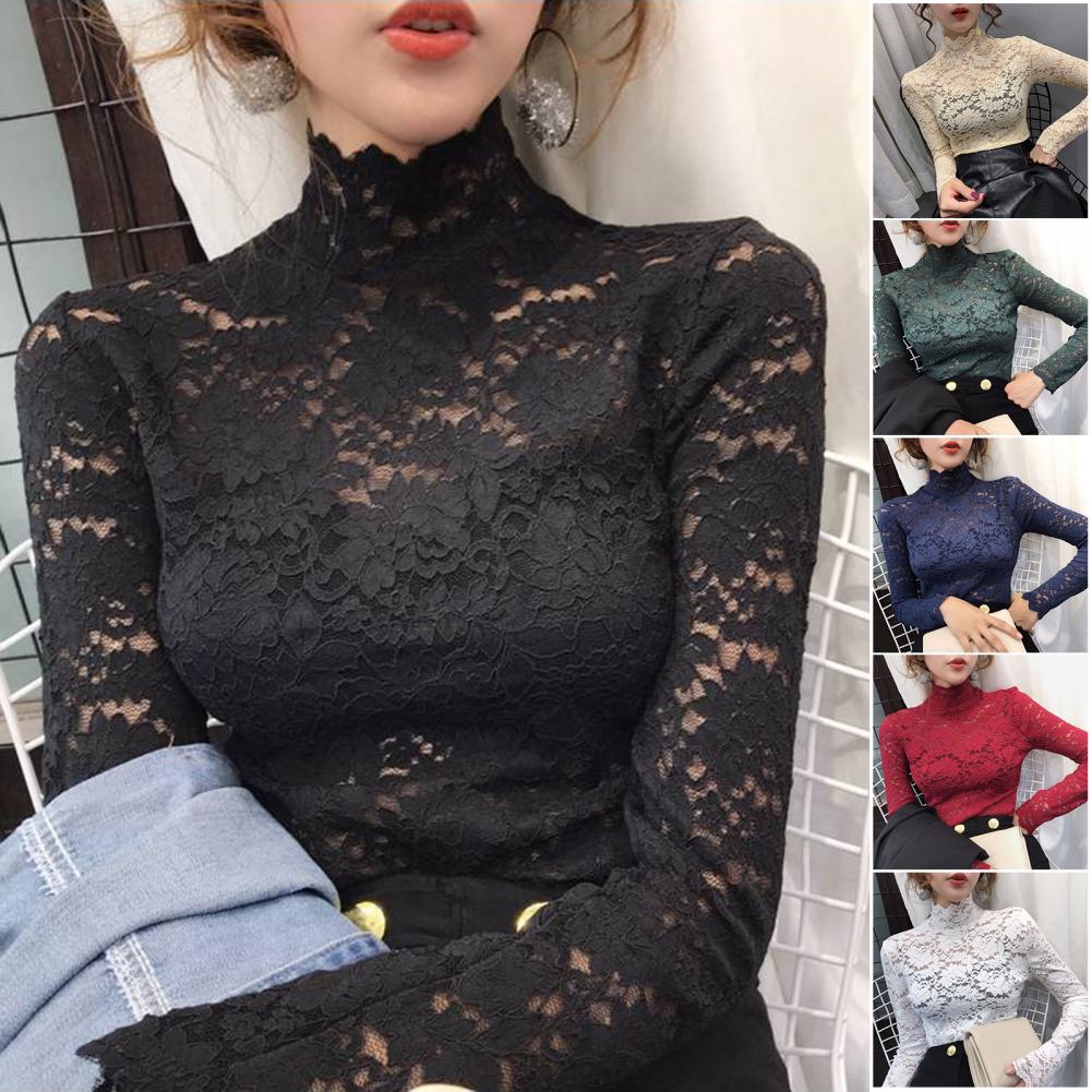 Flower Turtleneck Petal Sleeve Blouse