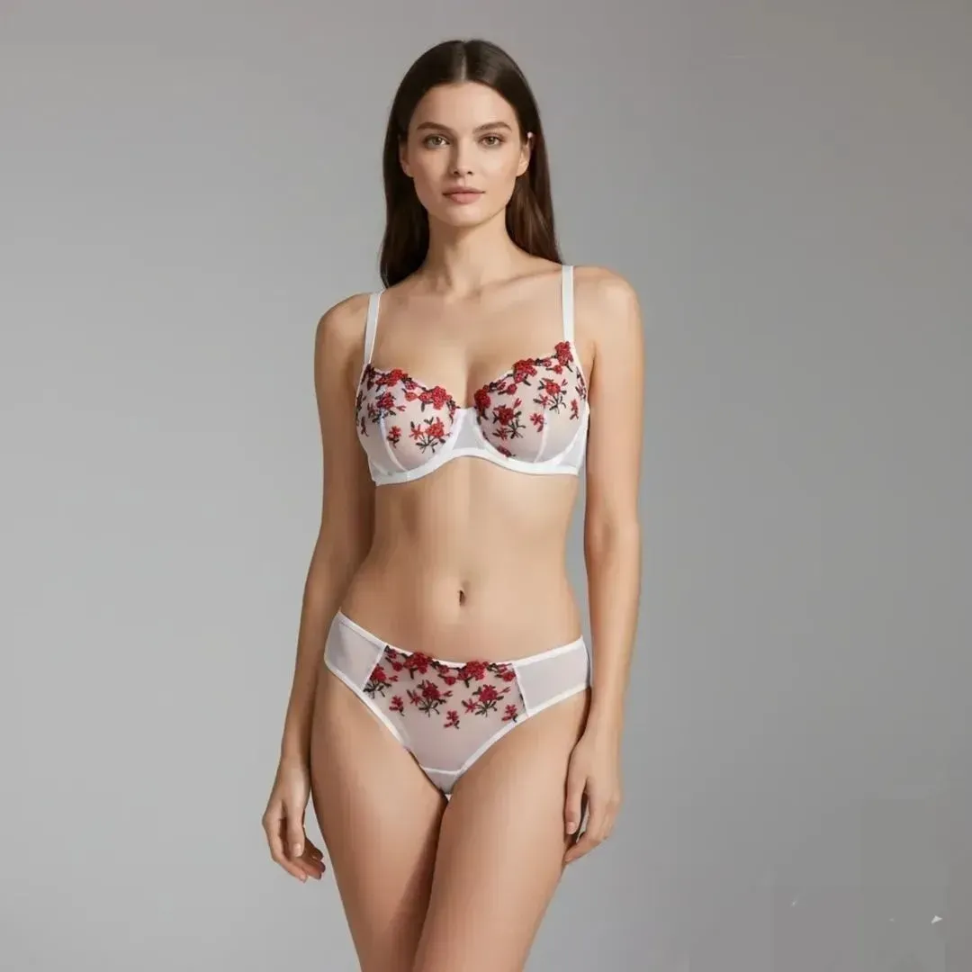 Floral Transparent Lingerie Sett